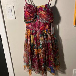 ASYA linen shirt NWT, floral pattern, size medium imported